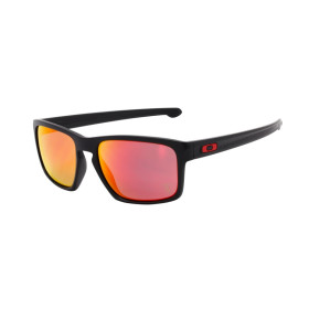 Oakley Men's Sliver Black Frame Red Lens Rectangular 57mm Sunglasses