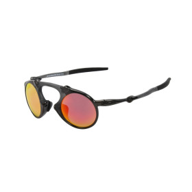 Oakley Unisex Madman Black Frame Red Lens Round 42mm Polarized Sunglasses