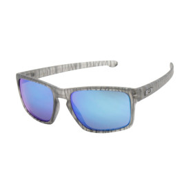 Oakley Unisex Sliver Gray Frame Blue Lens Rectangular 57mm Sunglasses