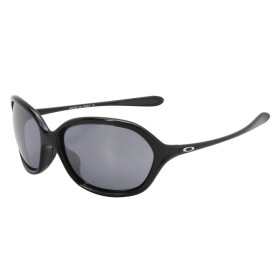 Oakley Women's WARM UP Black Frame Gray Lens Oval 60mm Sunglasses