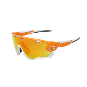 Oakley Men's Jaw Breaker Orange Frame Red Lens Shield Sunglasses