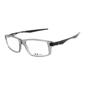 Oakley Men's Trailmix Gray Frame Transparent Lens Rectangular 54mm Glasses