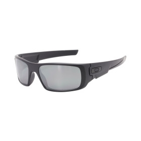 Oakley Men's Crankshaft Black Frame Silver Lens Rectangular 60mm Polarized Sunglasses