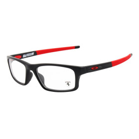 Oakley Men's Crosslink Black Frame Transparent Lens Rectangular 54mm Glasses