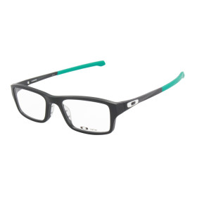 Oakley Unisex Chamfer Black Frame Transparent Lens Rectangular 53mm Glasses