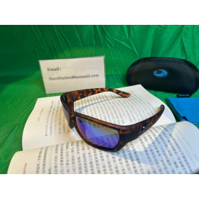 Costa Tuna Alley Sunglasses Tortoise Frame Green Mirror Polarized Polycarbonate Lense
