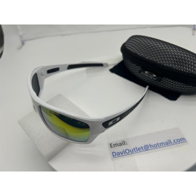 Oakley Men's Turbine White Frame Yellow Lens Rectangular 65mm Sunglasses