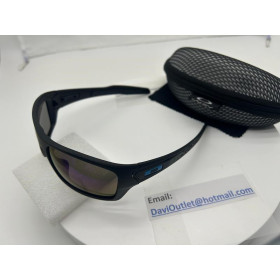 Oakley Men's Turbine Black Frame Blue Lens Rectangular 65mm Sunglasses