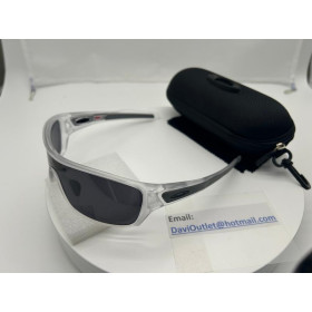 Oakley Turbine Rotor Sunglasses Polished Clear Frame Prizm Black Polarized Lenses