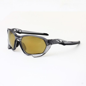 Oakley Plazma Low Bridge Fit Sunglasses Transparent Gray Frame Tungsten Lens