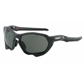 Oakley Plazma Low Bridge Fit Sunglasses Dark Gray Frame Gray Lens