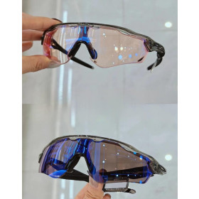 Oakley Men's Radar Ev Path Transparent Gray Frame Blue Lens Sunglasses