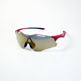 Oakley Cybr Zero Sunglasses Matte Iron Red Frame Prizm 24k Lenses