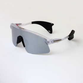 Oakley Stunt Devil OO9517 Prizm Road Translucent White Sunglasses Silver Lenses