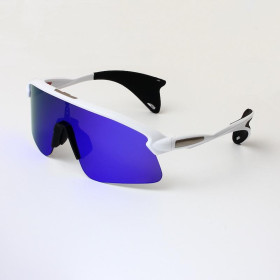 Oakley Stunt Devil OO9517 Prizm Road White Sunglasses Blue Lenses