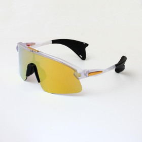 Oakley Stunt Devil OO9517 Prizm Road Translucent white Sunglasses Yellow Lenses