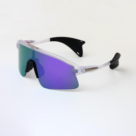 Oakley Stunt Devil OO9517 Prizm Road Translucent white Sunglasses Purple Lenses