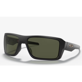 Oakley Double Edge Sunglasses Matte Black Frame Dark Grey Lenses