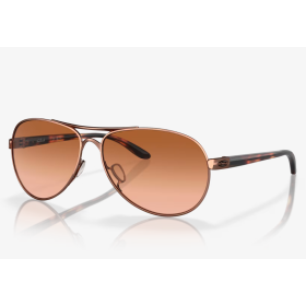 Oakley Feedback Sunglasses Rose Gold Frame Vr50 Brown Gradient Lenses