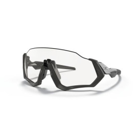 Oakley Flight Jacket&acirc;&cent; Sunglasses Steel Frame Clear To Black Iridium Photochromic Lens