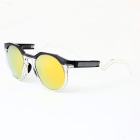 Oakley HSTN Sunglasses Black Clear Frame Prizm Gold Lenses