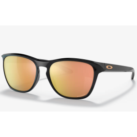 Oakley Manorburn Sunglasses Polished Black Frame Prizm Rose Gold Lenses