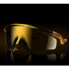 Oakley QNTM Kato Sunglasses Transparent Light Curry Frame Prizm 24k Lenses