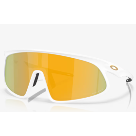 Oakley RSLV Sunglasses Matte White Frame Prizm 24k Lenses