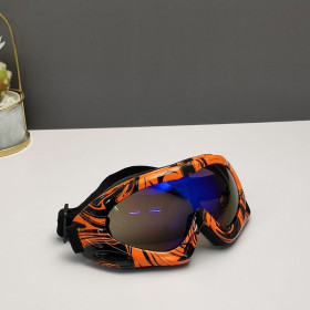 Oakley Ski Goggles Orange Black Frame Anti-fog Galaxy Gold Lenses
