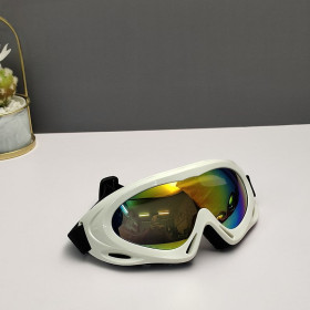 Oakley Ski Goggles White Frame Anti-fog Galaxy Gold Lenses