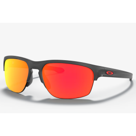 Oakley Sliver Edge Sunglasses Matte Black Ink Frame Ruby Iridium Lenses