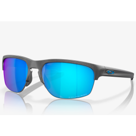 Oakley Sliver Edge Sunglasses Steel Frame Sapphire Iridium Polarized Lenses