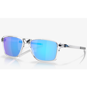 Oakley Wheel House Sunglasses Polished Clear Frame Prizm Sapphire Lenses