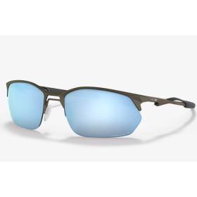 Oakley Wire Tap 2.0 Sunglasses Satin Lead Frame Prizm Deep Water Polarized Lenses