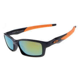 Oakley Crosslink glasses black and orange / jade iridium