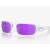 Oakley Crankshaft Sunglasses Matte Clear Frame Violet Iridium Polarized Lenses