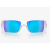 Oakley Heliostat Sunglasses Clear Frame Prizm Sapphire Polarized Lenses