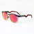 Oakley HSTN Sunglasses Matte Black Red Frame Prizm Ruby Lenses