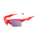 Oakley Men's Fast Jacket Xl Red Frame Purple Lens Rectangular 71mm Sunglasses